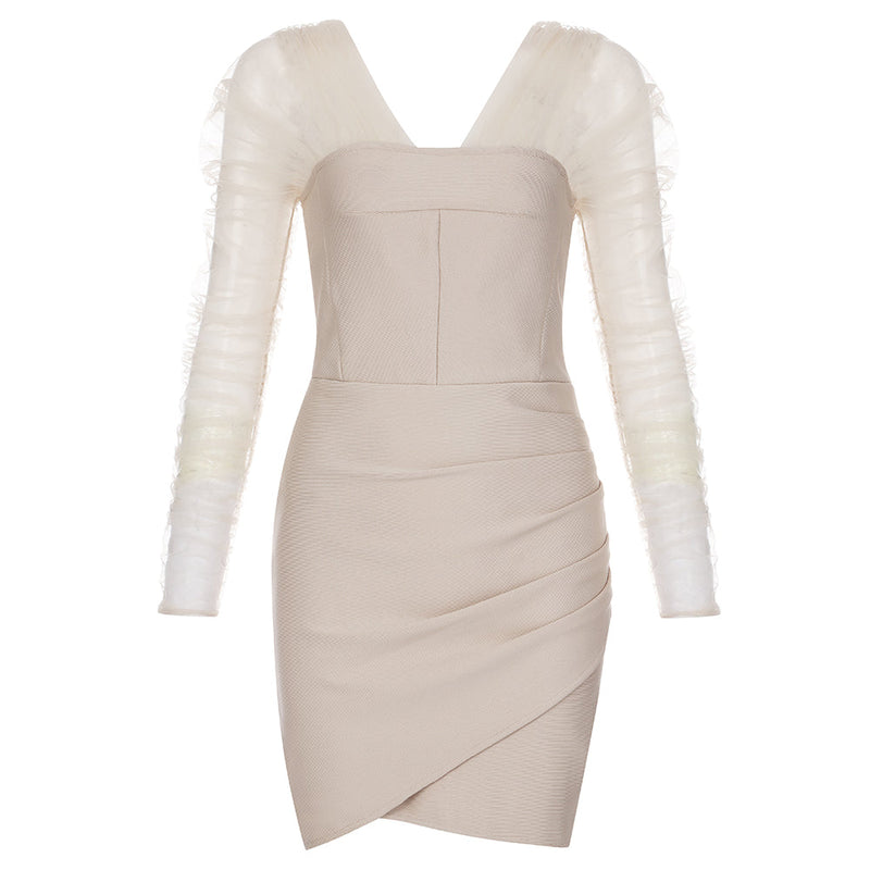 Apricot Bandage Dress HB7906 4