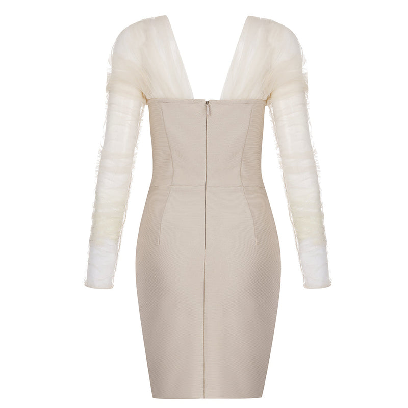 Apricot Bandage Dress HB7906 5