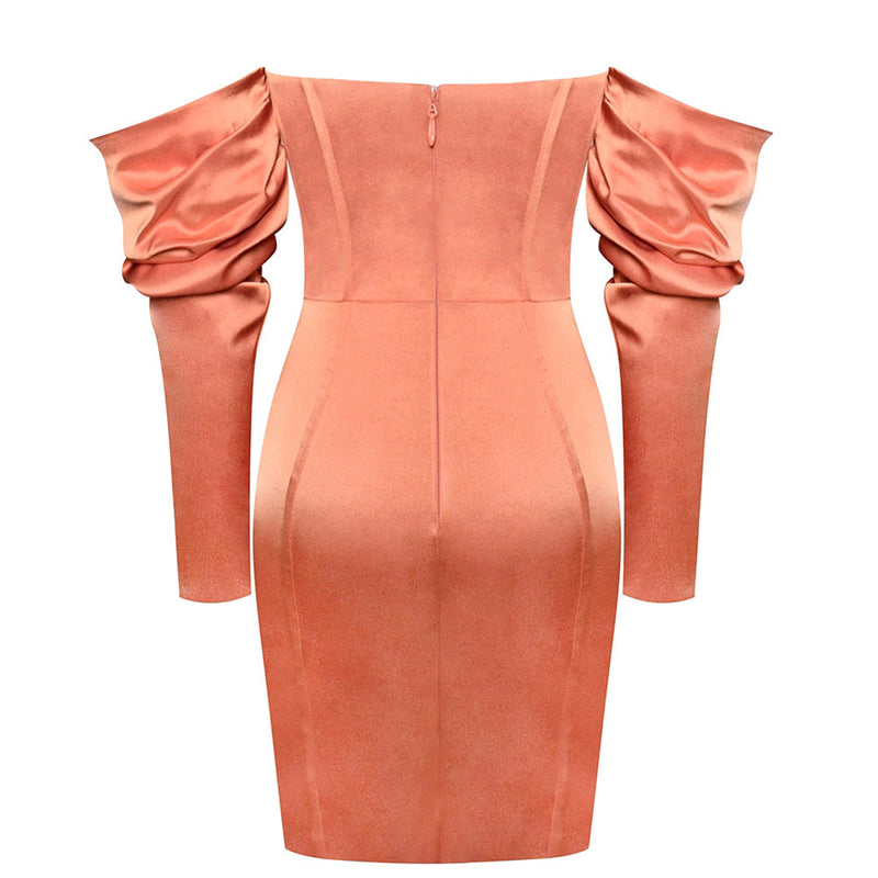 Orange Bodycon Dress HB7943 5