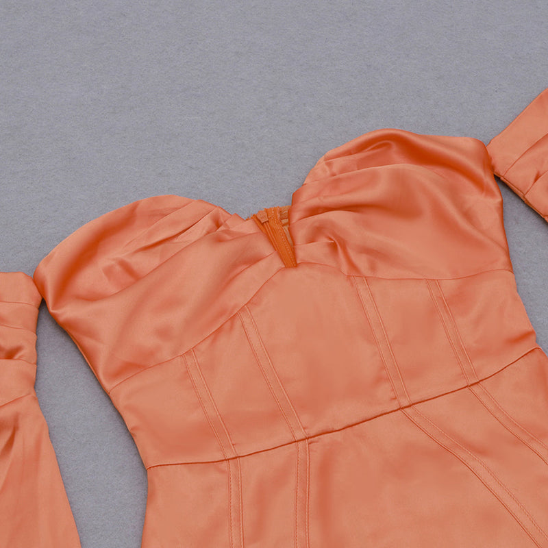 Orange Bodycon Dress HB7943 6