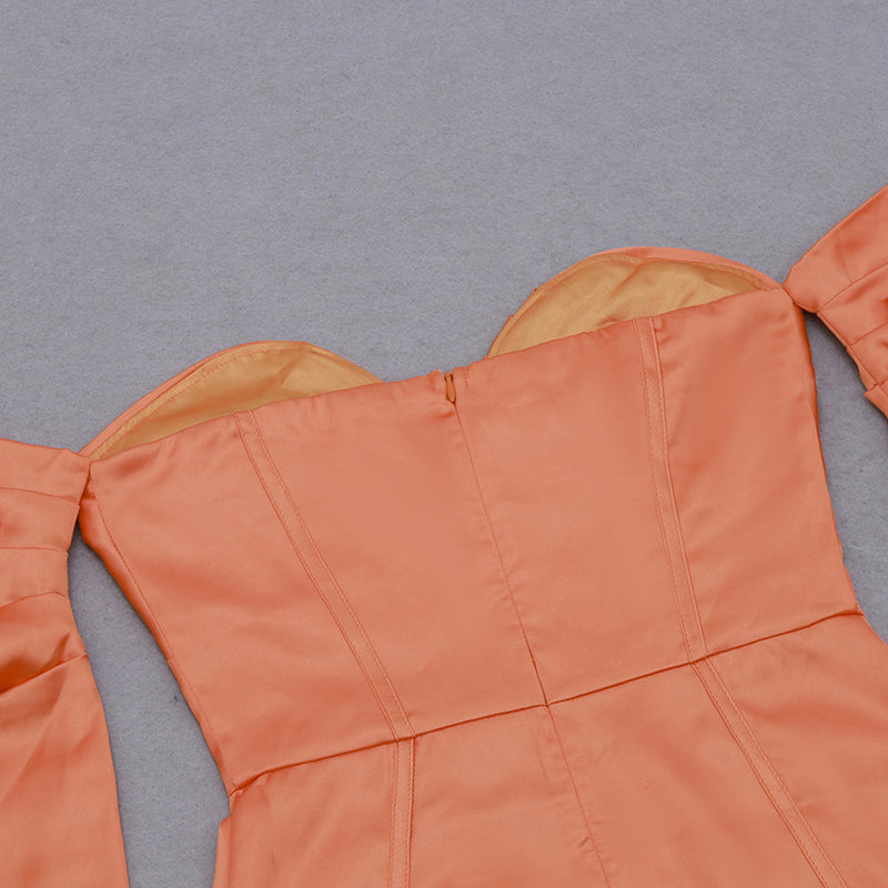 Orange Bodycon Dress HB7943 7