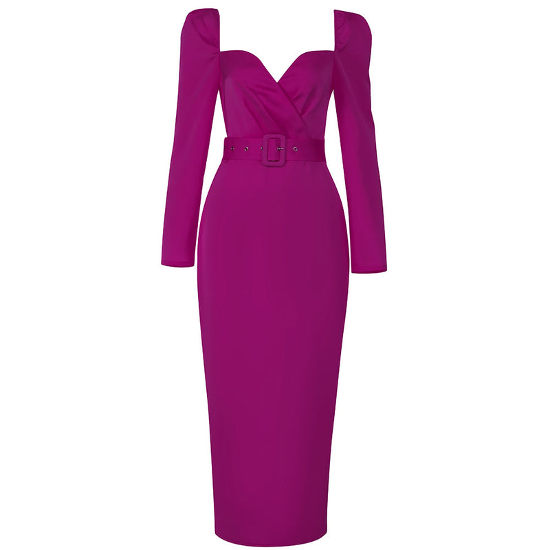 Purple Bodycon Dress HB7950 4