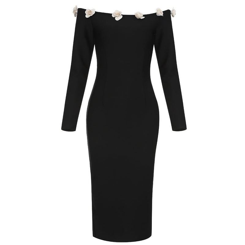 Black Bandage Dress HB7955 4