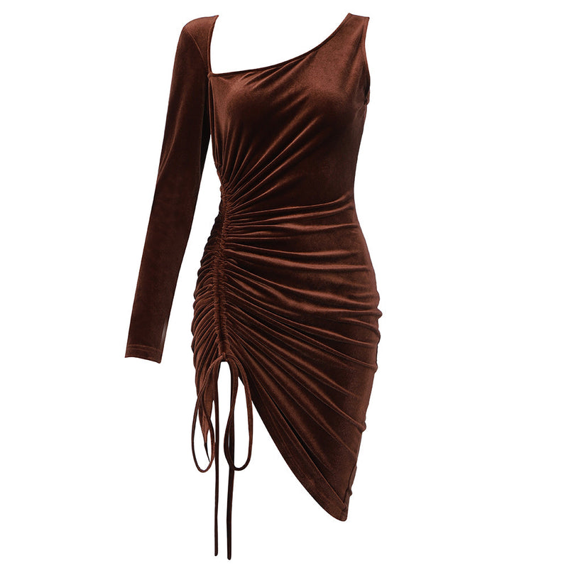 Brown Bodycon Dress HB7965 4