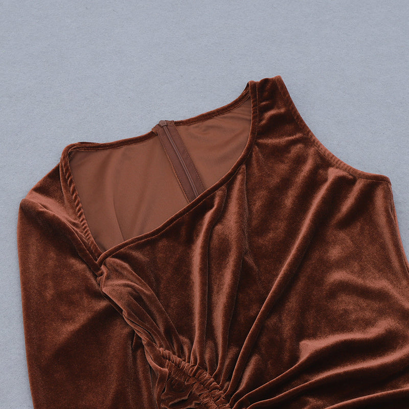 Brown Bodycon Dress HB7965 6