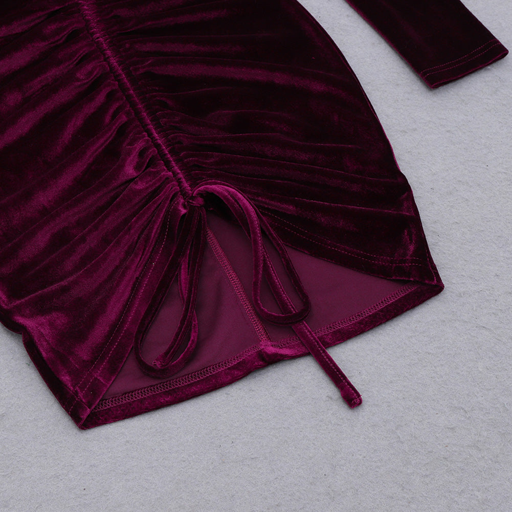 Wine Bodycon Dress HB7970 8