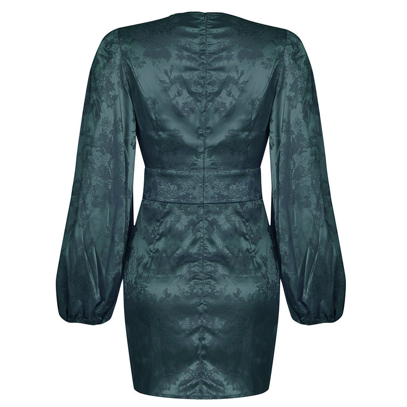 Dark Green Bodycon Dress HB7974 5