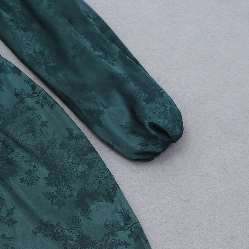 Dark Green Bodycon Dress HB7974 7