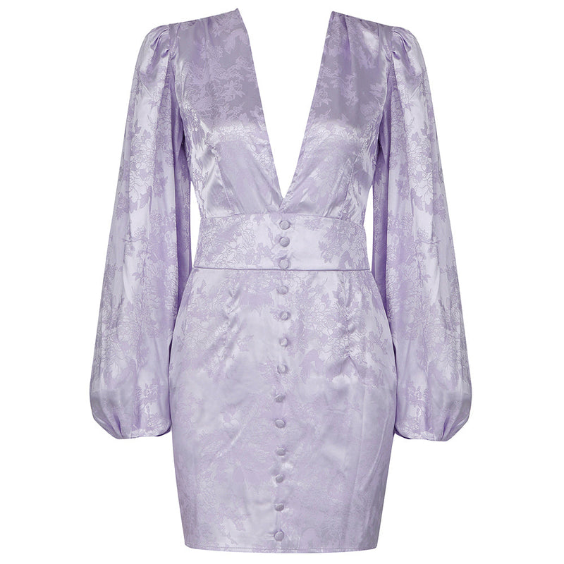 Purple Bodycon Dress HB7974 4