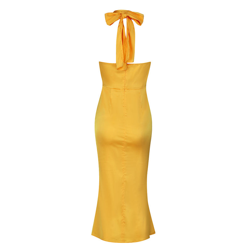 Yellow Bodycon Dress HB7987 5
