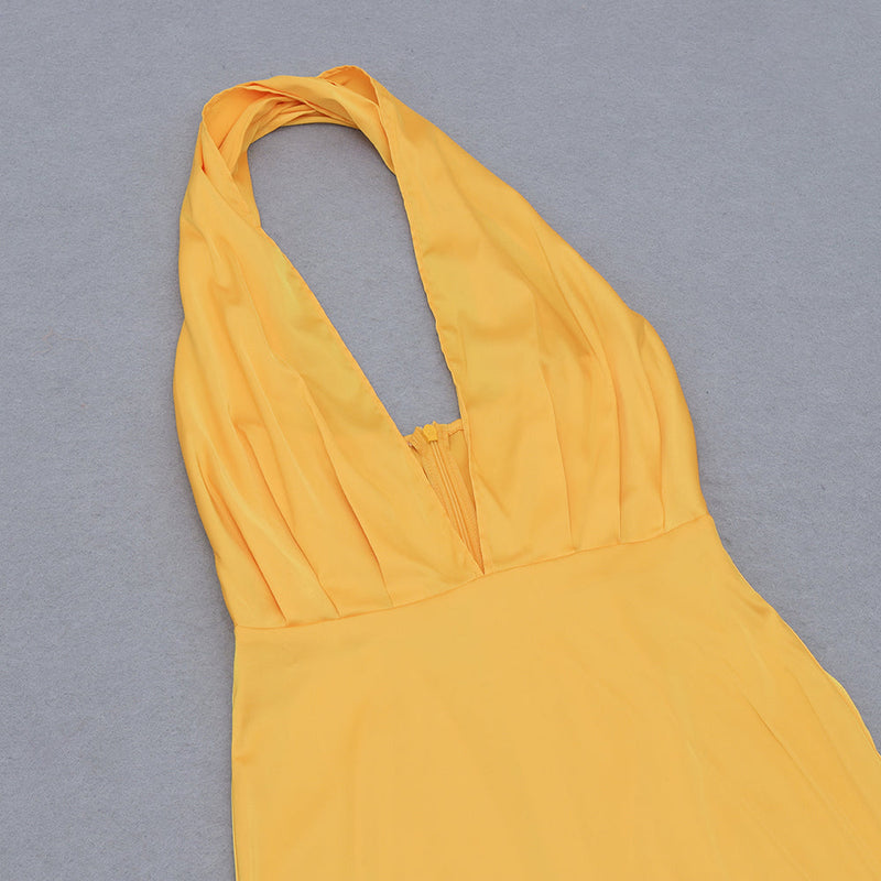 Yellow Bodycon Dress HB7987 6