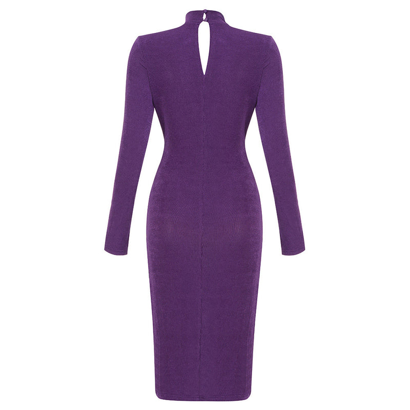 Purple Bodycon Dress HB7988 5