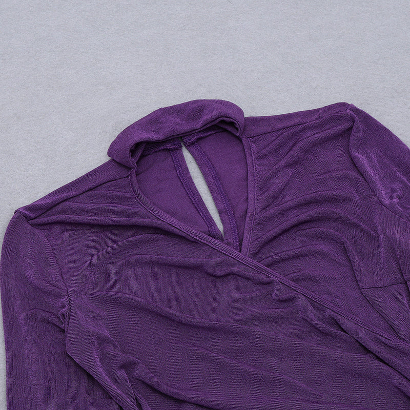 Purple Bodycon Dress HB7988 6