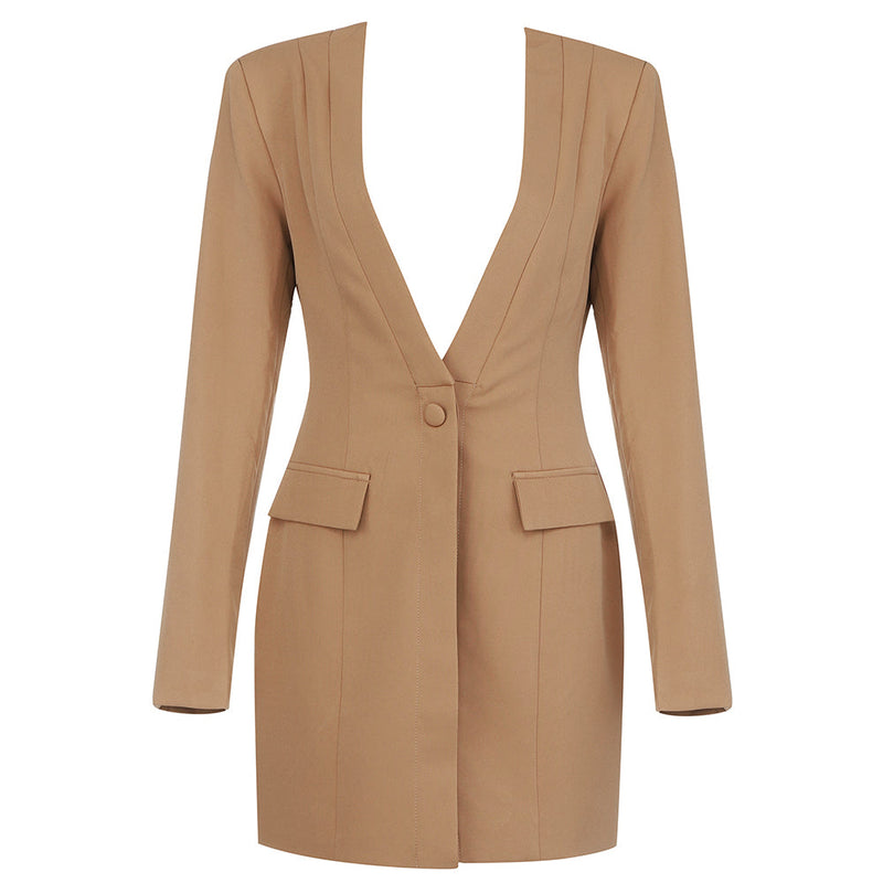 Brown Bodycon Dress HB7992 4