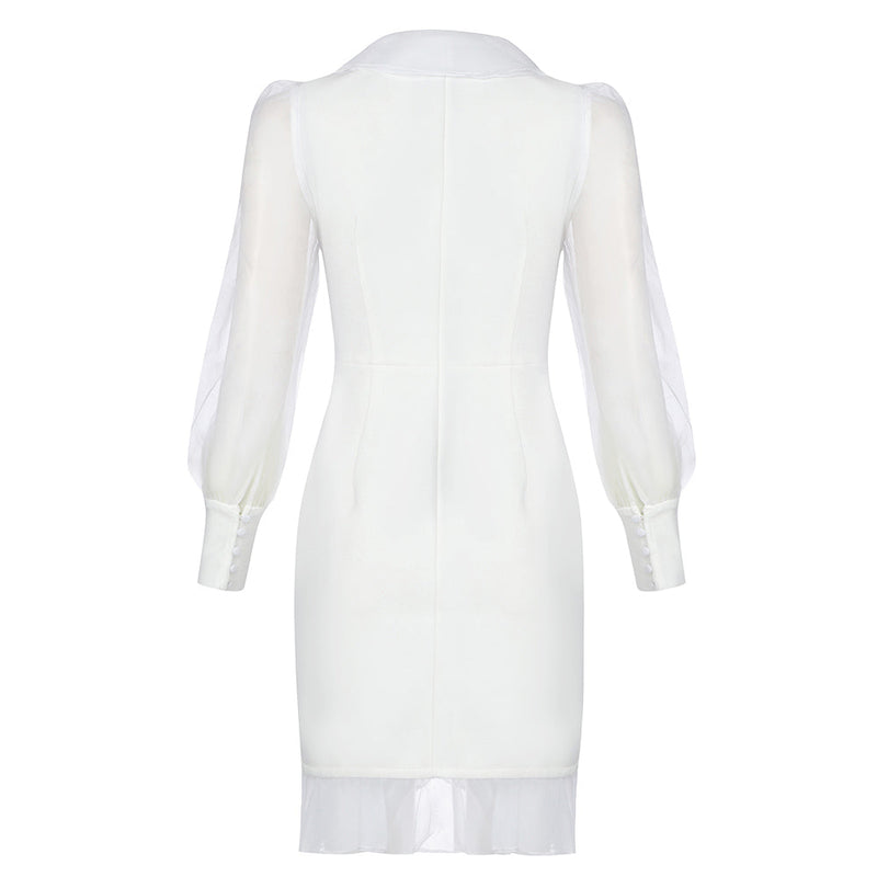 White Bandage Dress HB7995 6