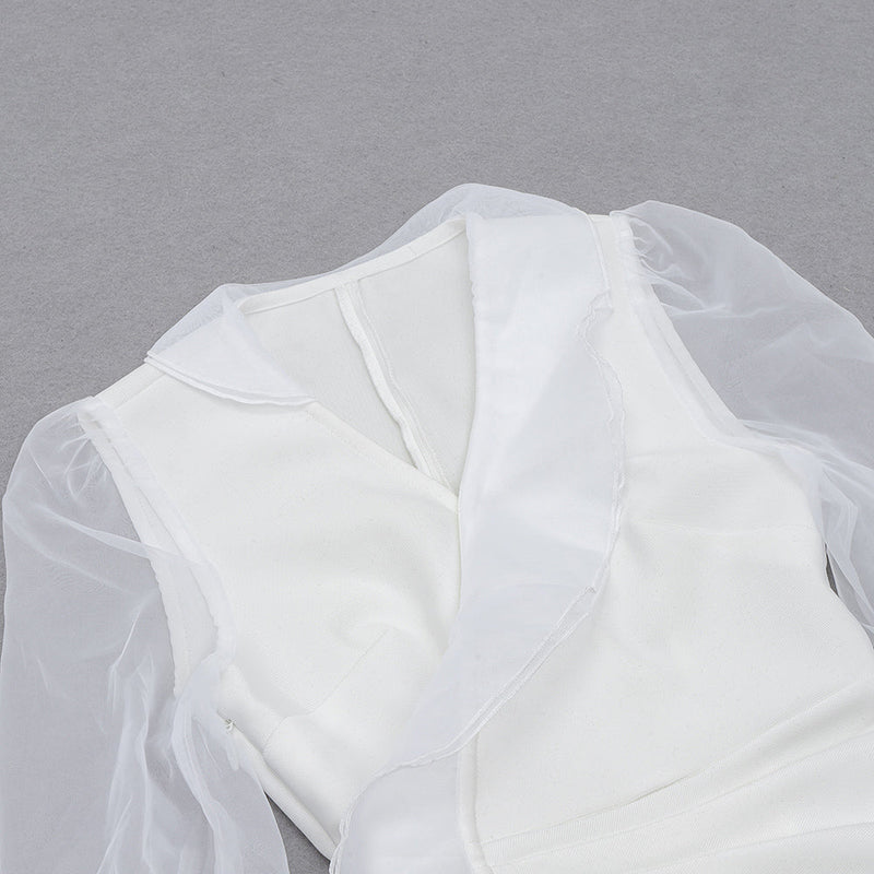 White Bandage Dress HB7995 7