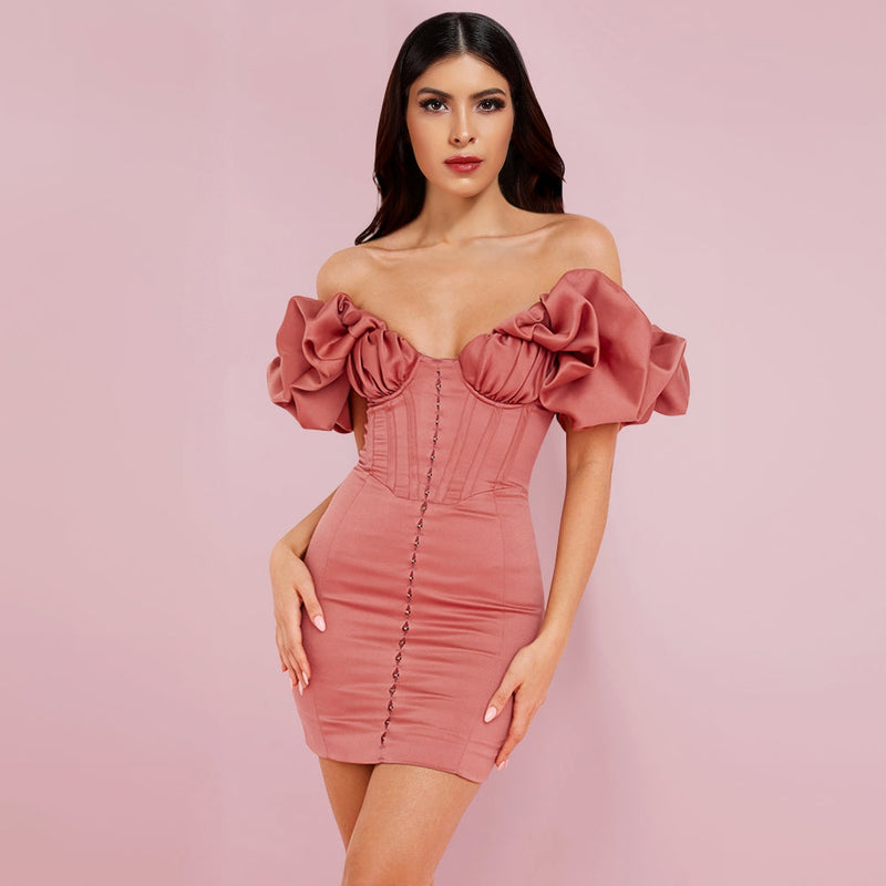 Rose Bodycon Dress HI1221 1
