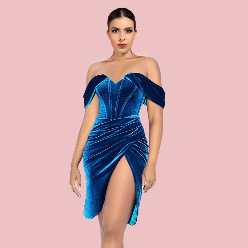 Royal Blue Bodycon Dress HI1258 1