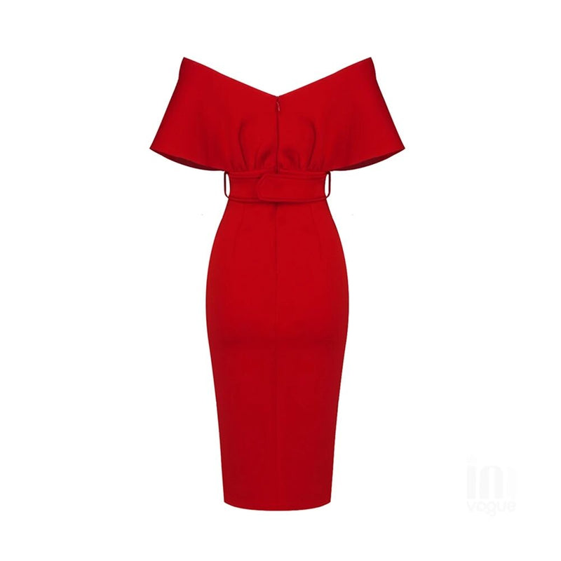 Red Bodycon Dress HI1285 5