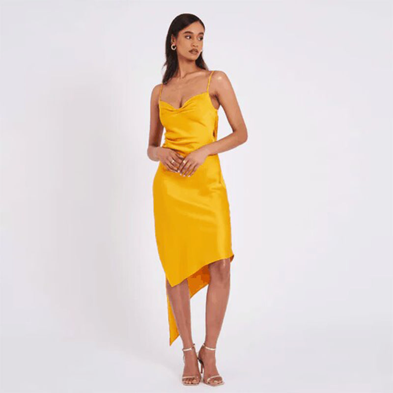 Yellow Bodycon Dress HI1426