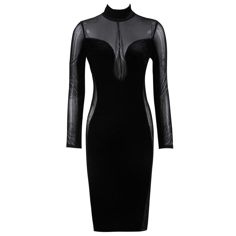 Black Bodycon Dress HL7011 4