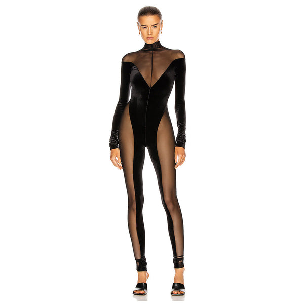 Black Bodycon Jumpsuit HL7012 1