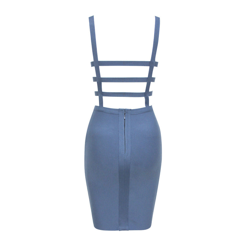 Blue Bandage Dress HL8162 4