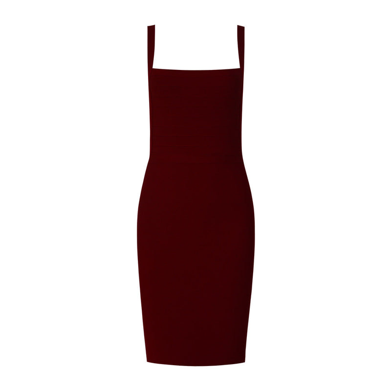 Wine Bandage Dress HL8162 2