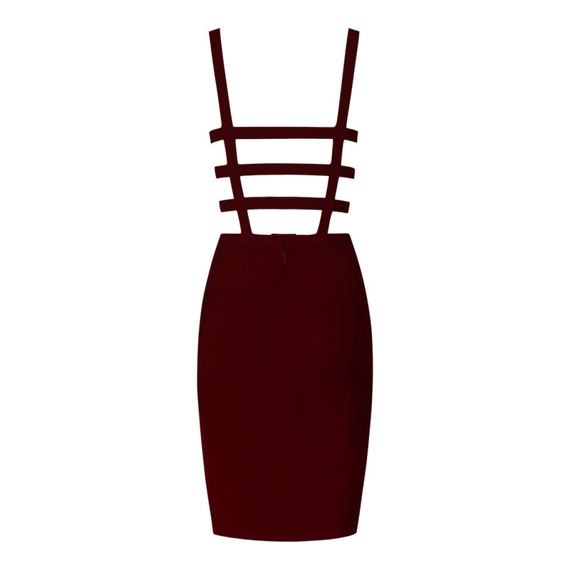 Wine Bandage Dress HL8162 3