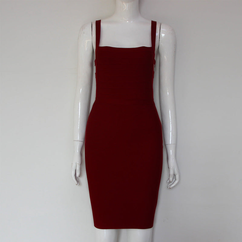 Wine Bandage Dress HL8162 4
