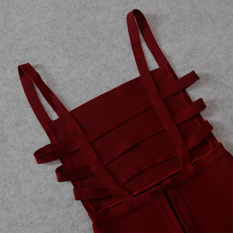 Wine Bandage Dress HL8162 7