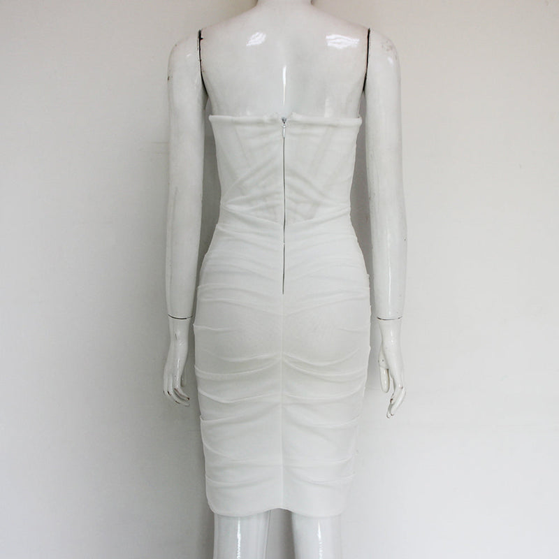 White Bandage Dress HL8256 6