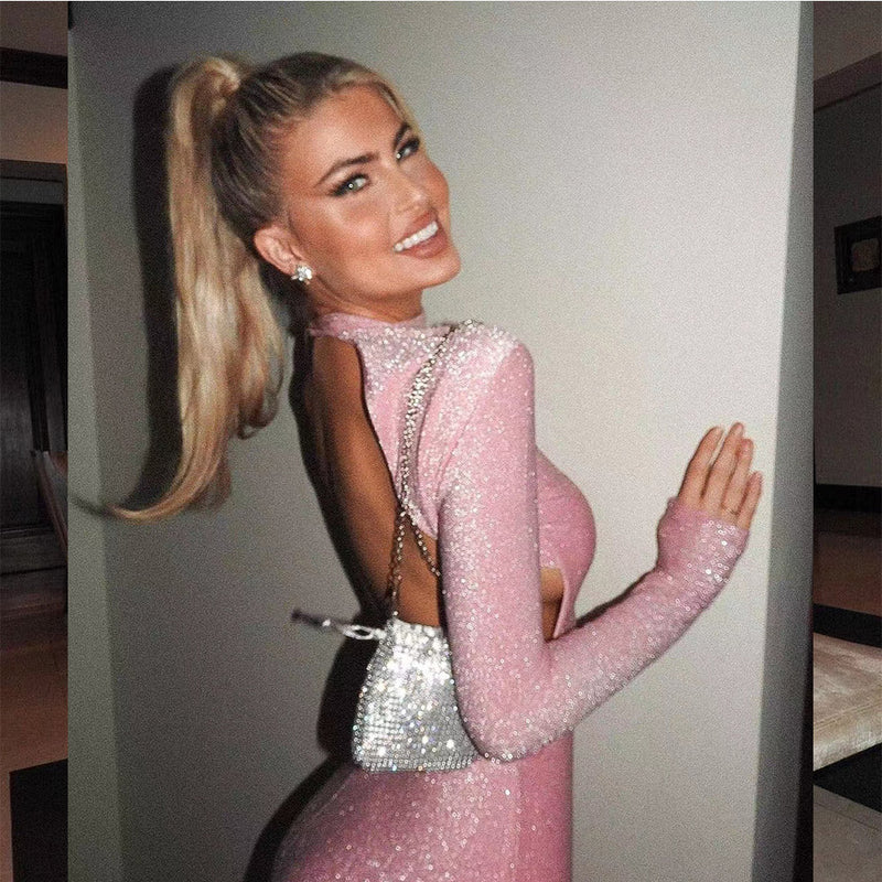 Pink Bandage Dress HL8398 2