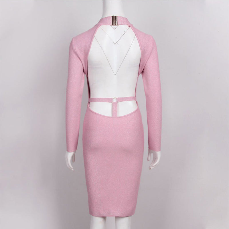 Pink Bandage Dress HL8398 9