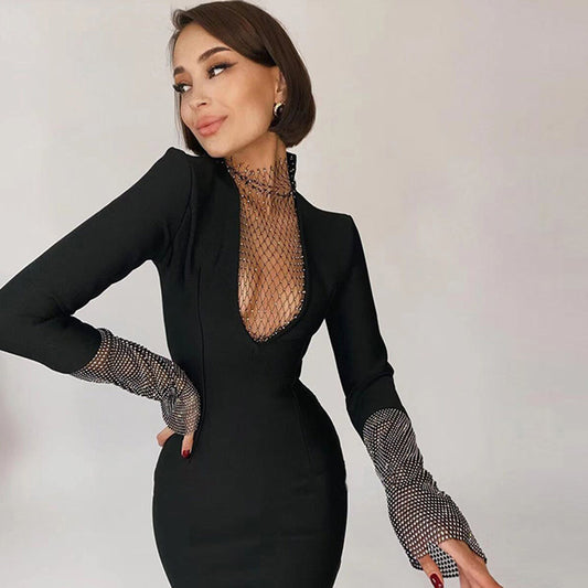 Black Bandage Dress HL8443 2