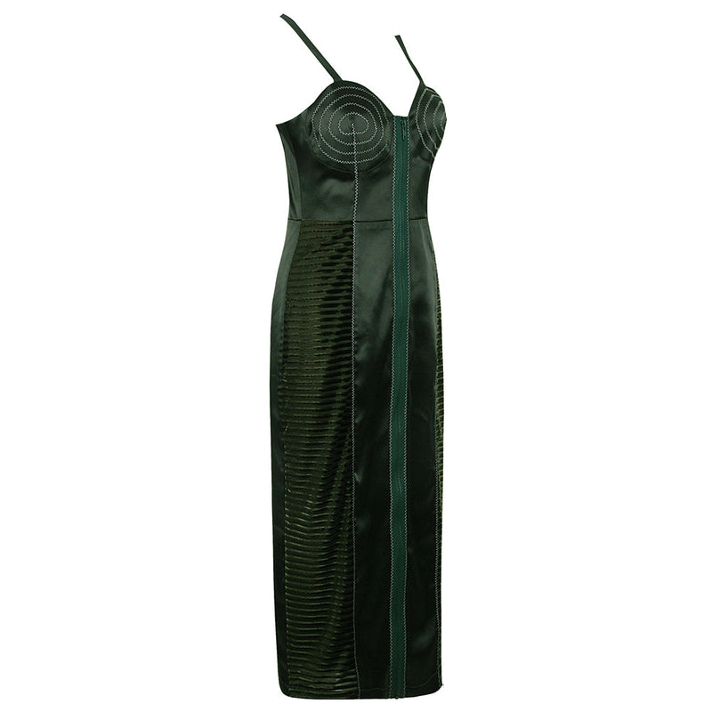 Dark Green Bodycon Dress HL8565 5