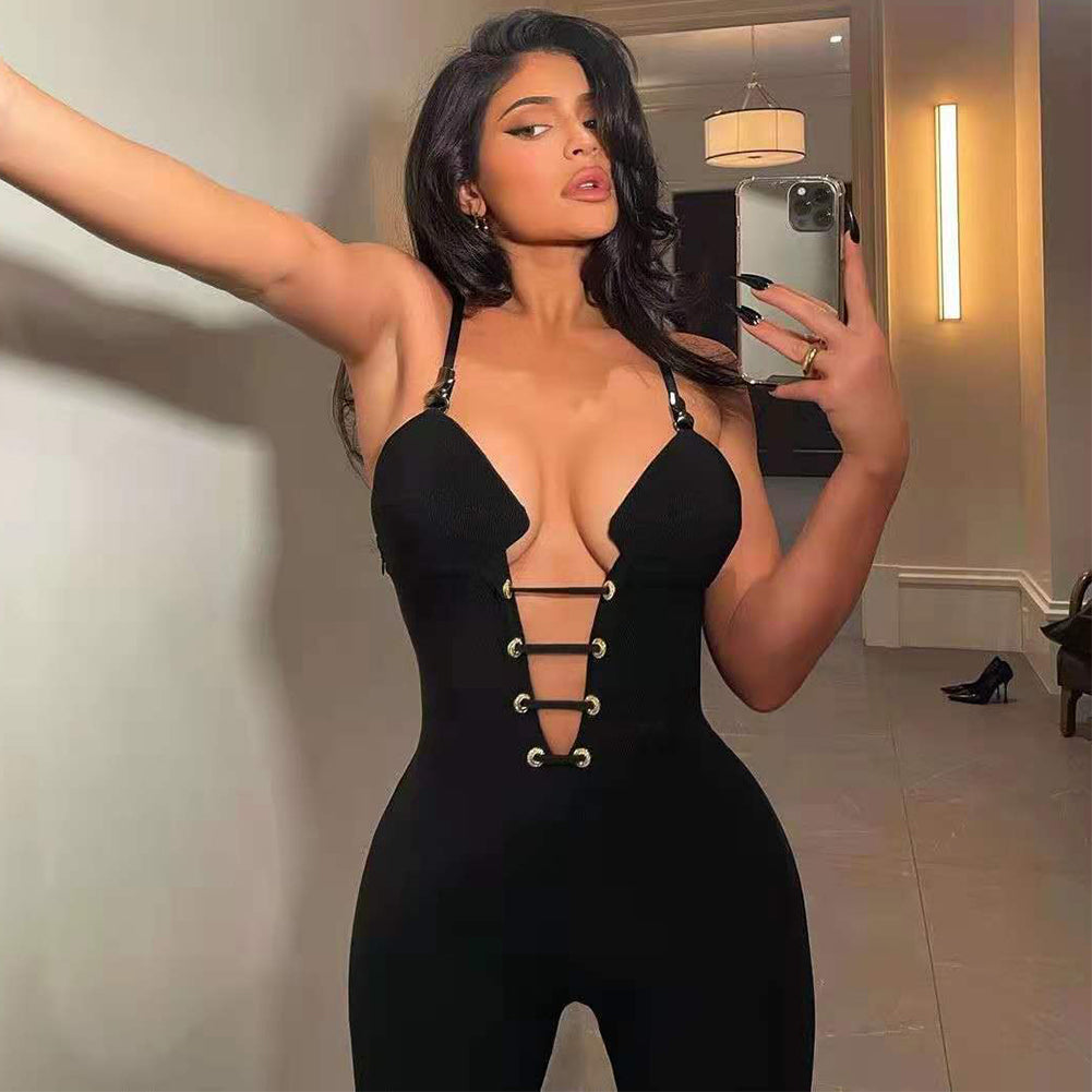 Black Bandage Jumpsuit HL8566 5