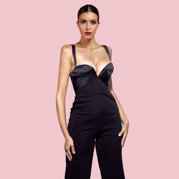 Black Bodycon Jumpsuit HL8570 1