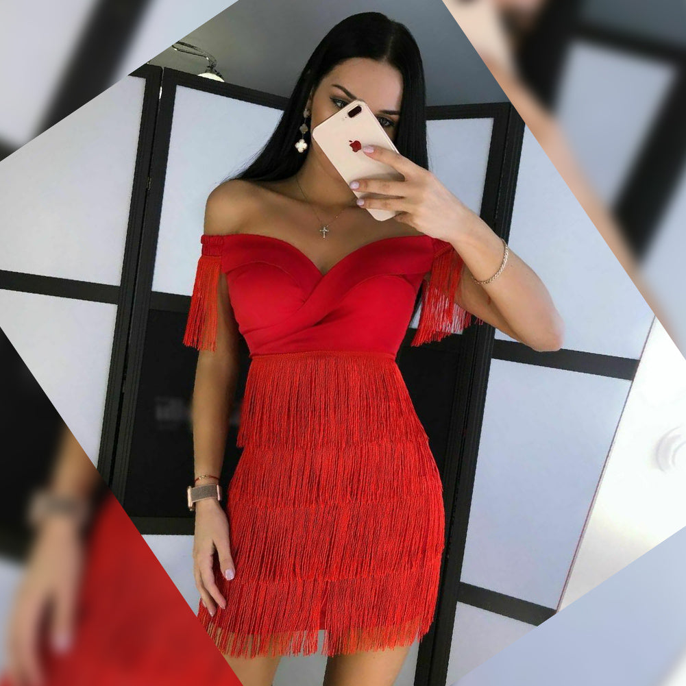 Red Bandage Dress HL8605 1