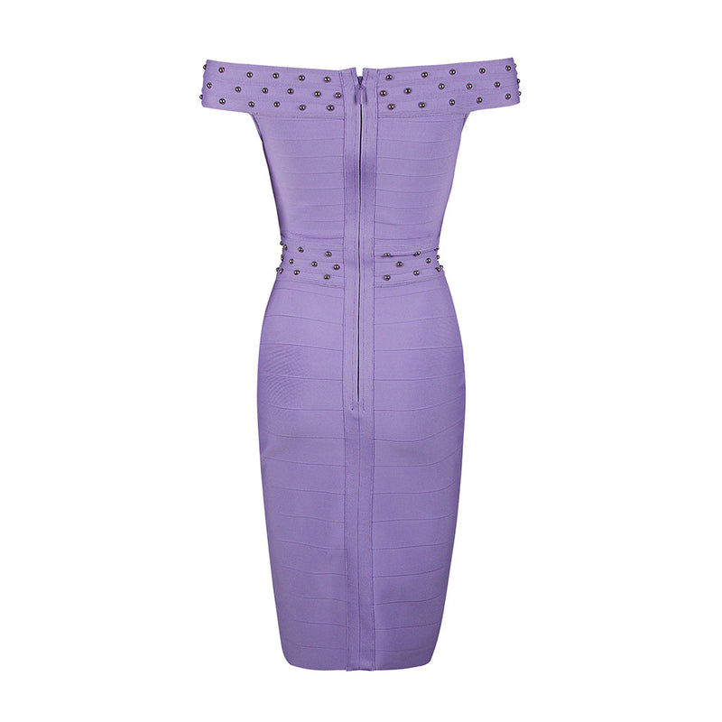 Purple Bandage Dress HL8621 5