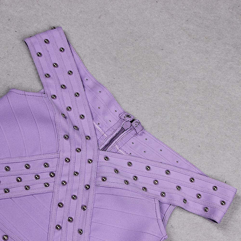 Purple Bandage Dress HL8621 6