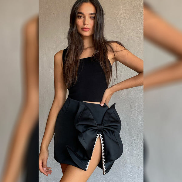 Black Bodycon Skirt HL8735 1