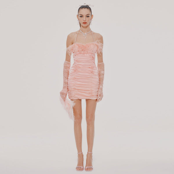 Pink Bodycon Dress HL8771 1