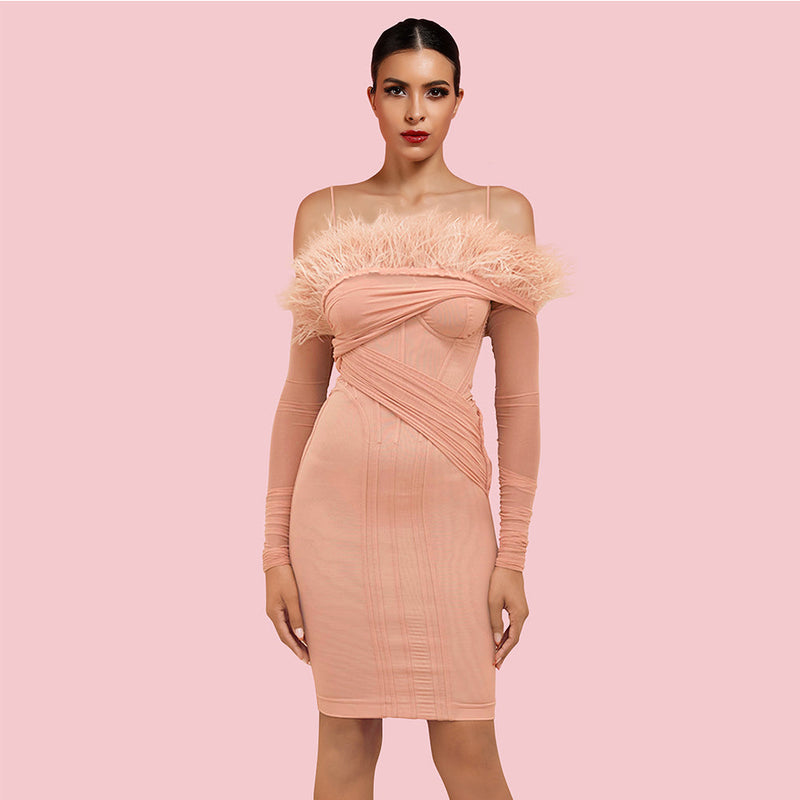 Pink Bandage Dress HL9020 1