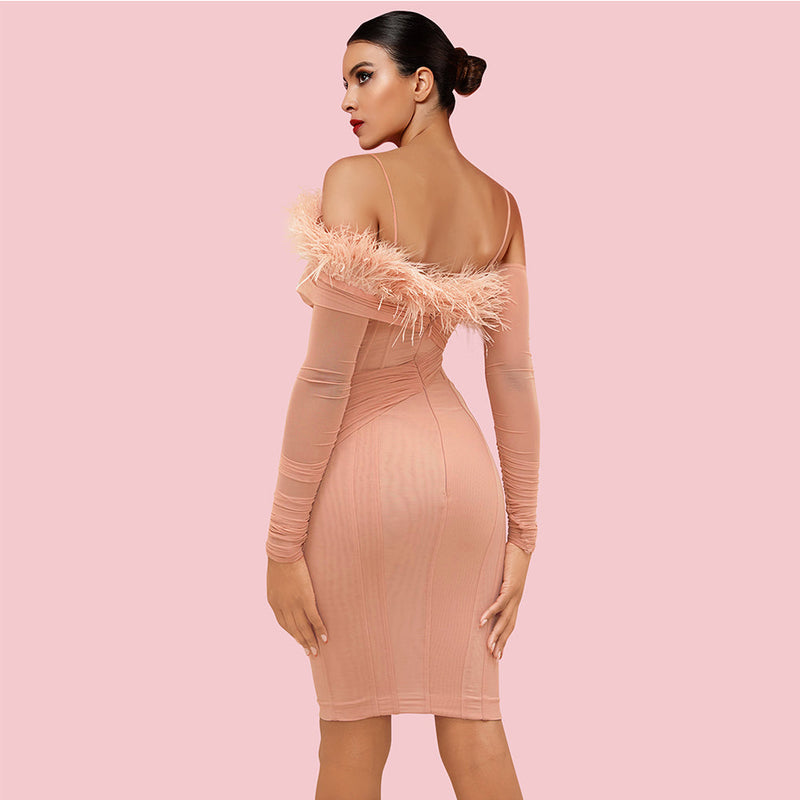 Pink Bandage Dress HL9020 2