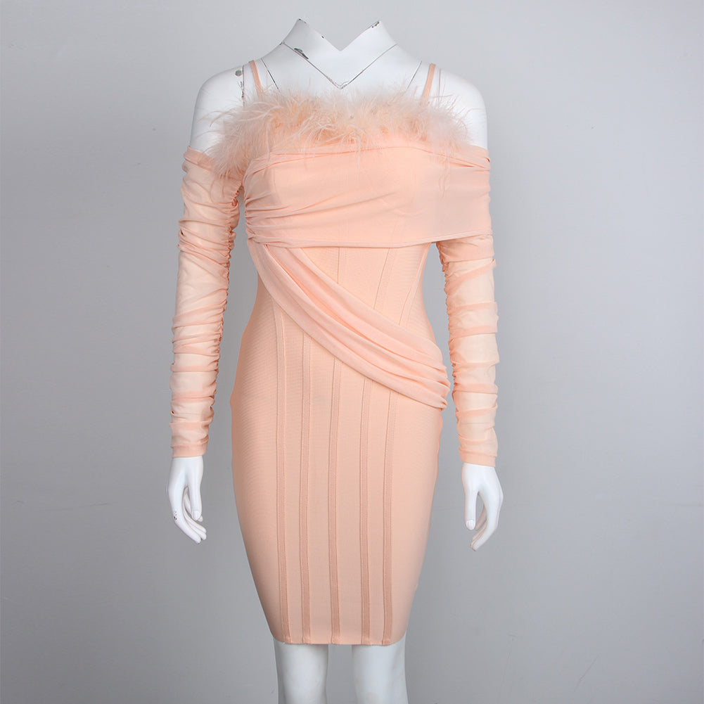 Pink Bandage Dress HL9020 6