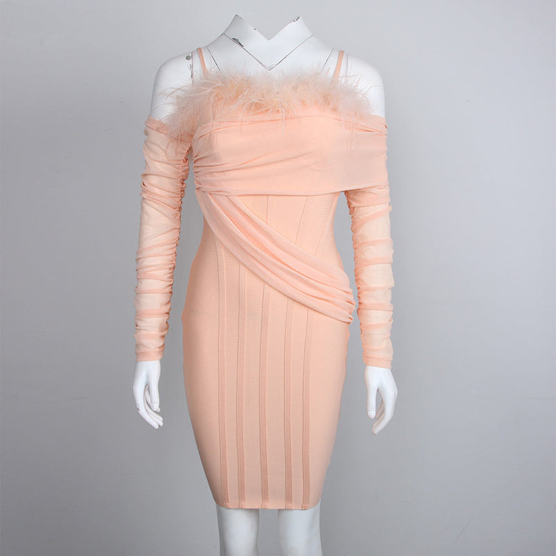 Pink Bandage Dress HL9020 6