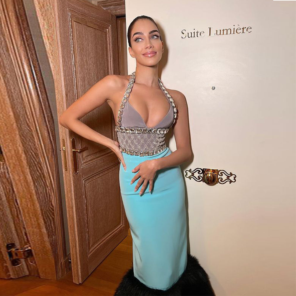 Blue Bandage Dress HL9093