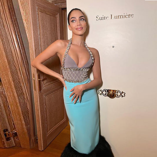 Blue Bandage Dress HL9093