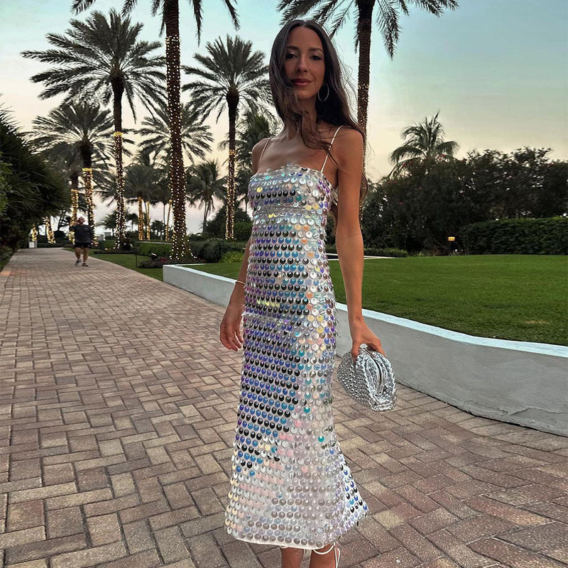 Silver Bodycon Dress HL9114